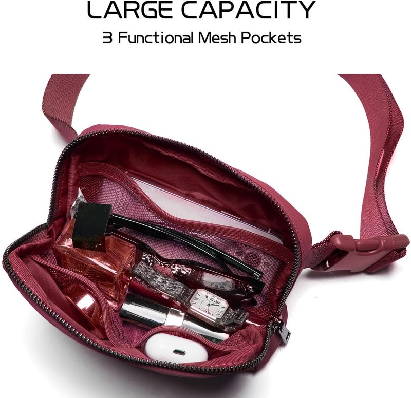 Gitus Belt Bag Fanny Pack Crossbody Bags for Women Fashion Waist Packs with Adjustable Strap Gifts for Women Men Teen Girls (Wine) - Image 5